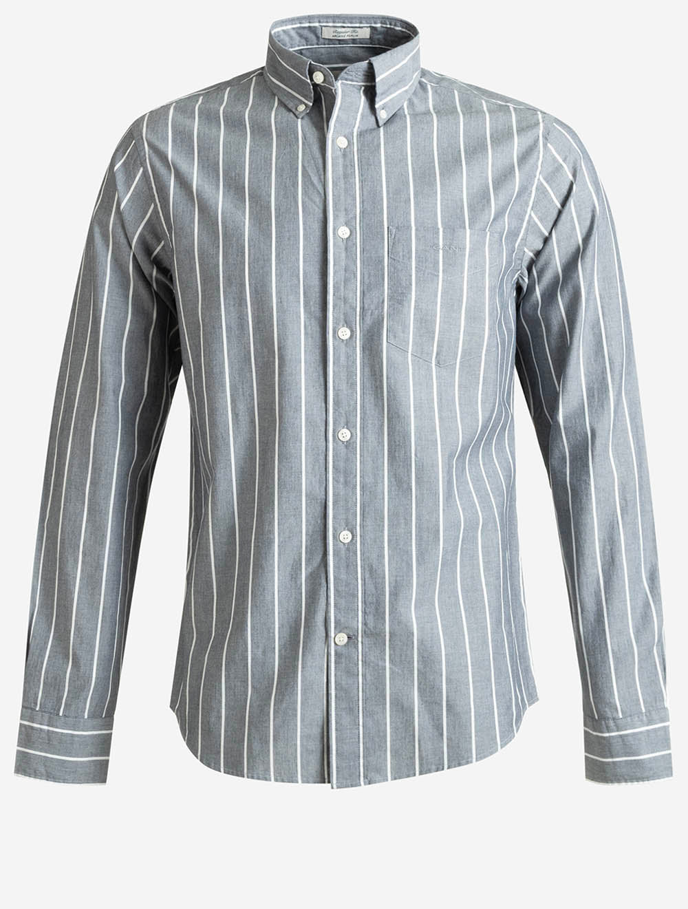 3262005A26 INDIGO 901 E120 REG POPLIN MELANGE STRIPE SHIRT — 1 7S8A8426.jpg