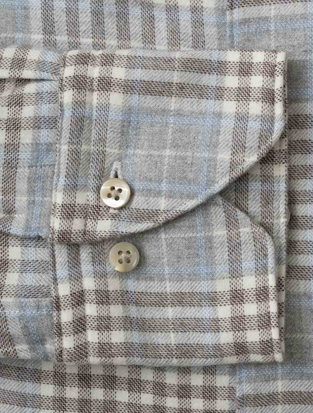 6127119251 GREY 313 E219 Stenstroms Regular Check Shirt — 7S8A9399.jpg