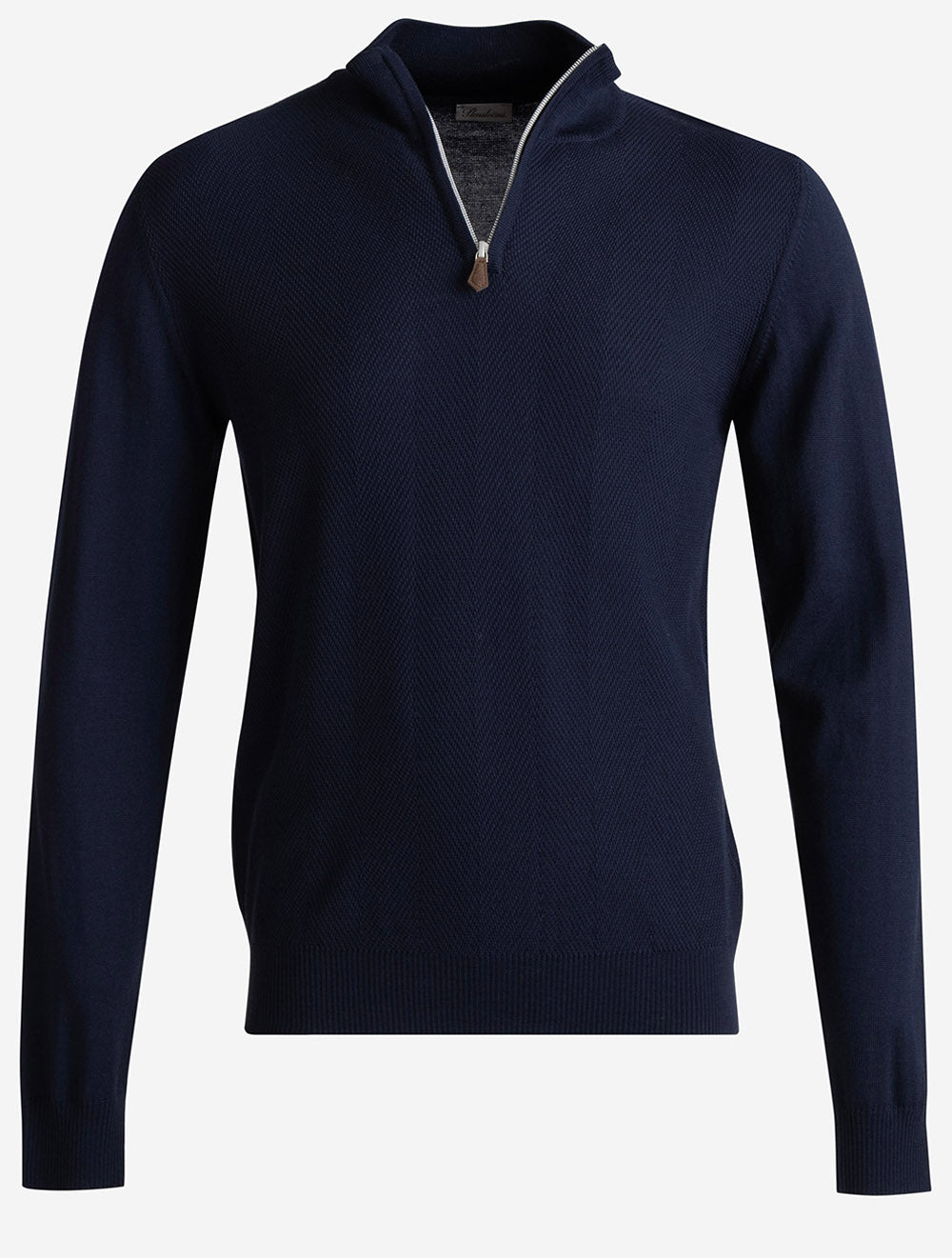 4204201355 NAVY 190 E249 Stenstroms Herringbone Half Zip — 1 7S8A9773.jpg