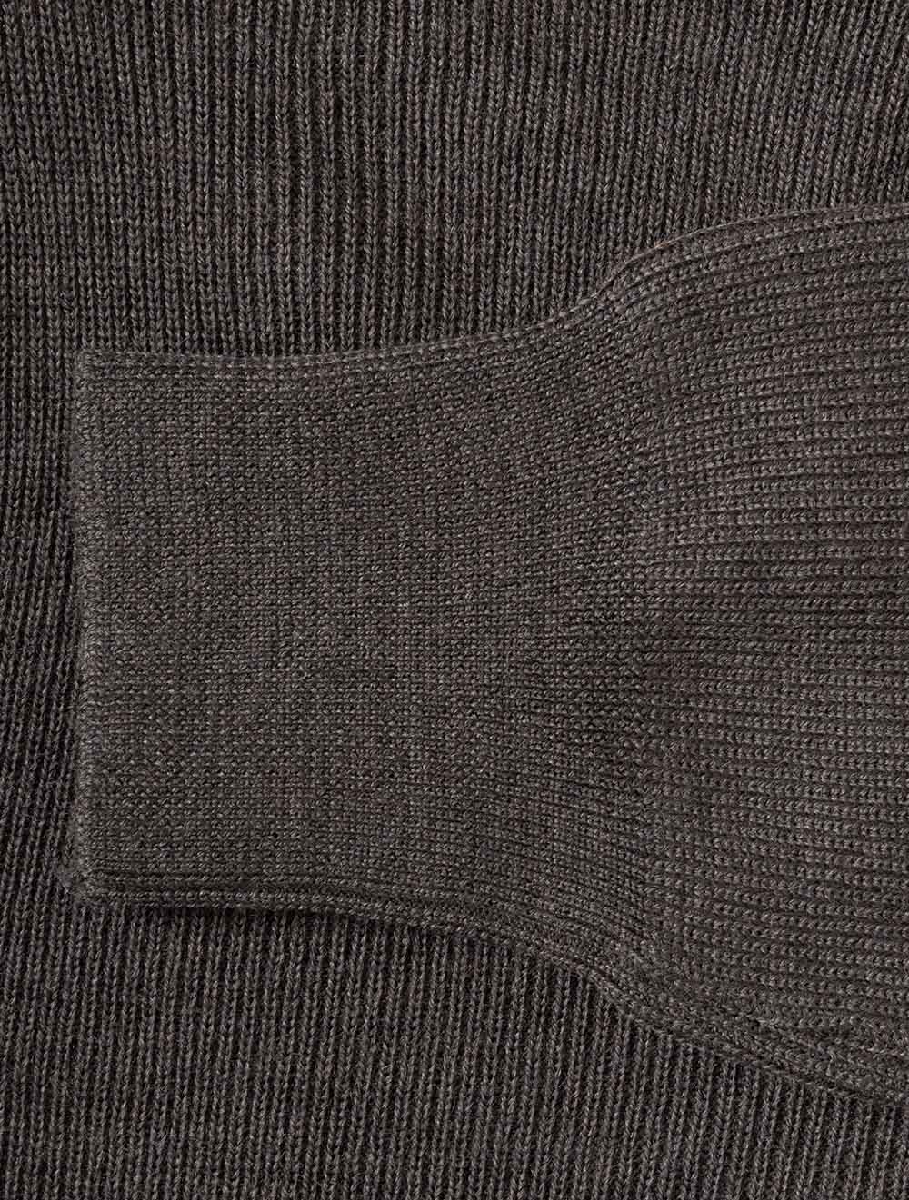 Gran Sasso Long Sleeve Tennis Polo Knit Brown | Men's Luxury