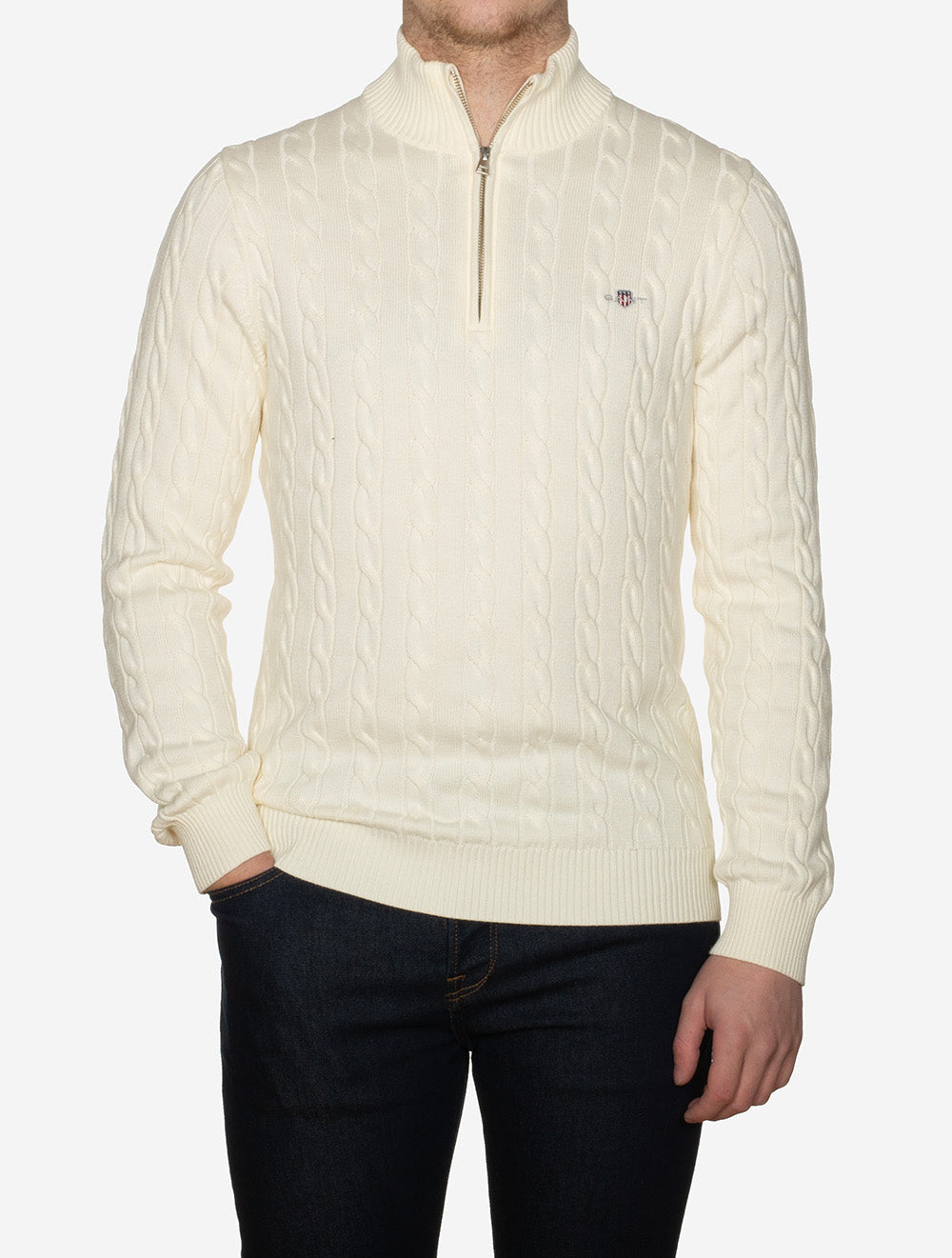 8050603A26 CREAM:130 E150 CABLE KNIT HALF ZIP SWEATER — 276A8322.jpg