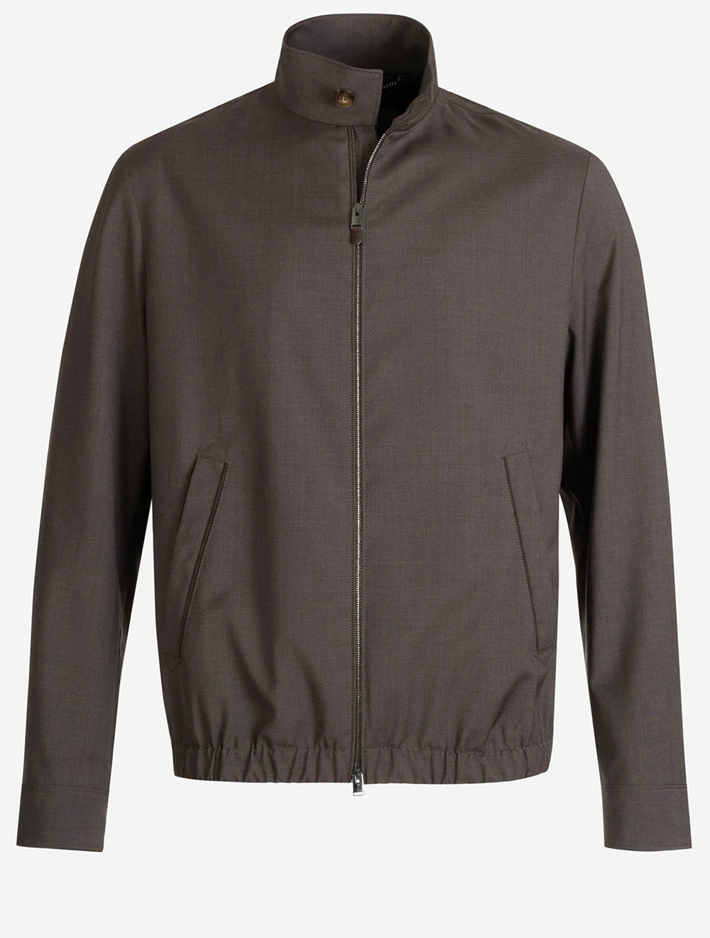 SR03429 BROWN 505 E1199 CANALI Full Zip Plain Blouson — 7S8A5063.jpg