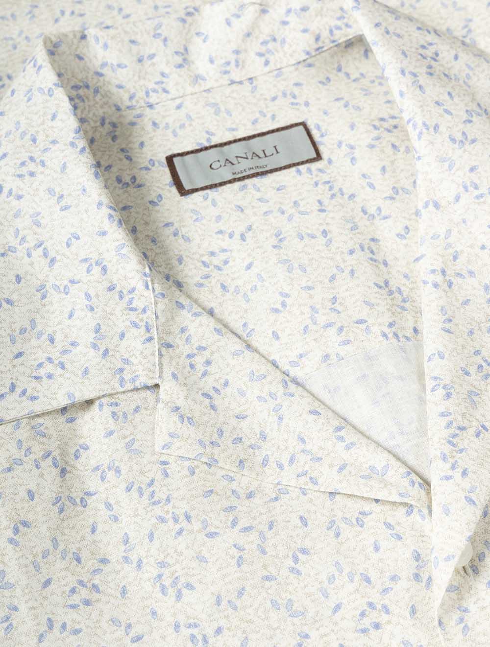 GL03765 WHITE 901 E359 Canali Leaf Casual SS Shirt — 7S8A2639.jpg