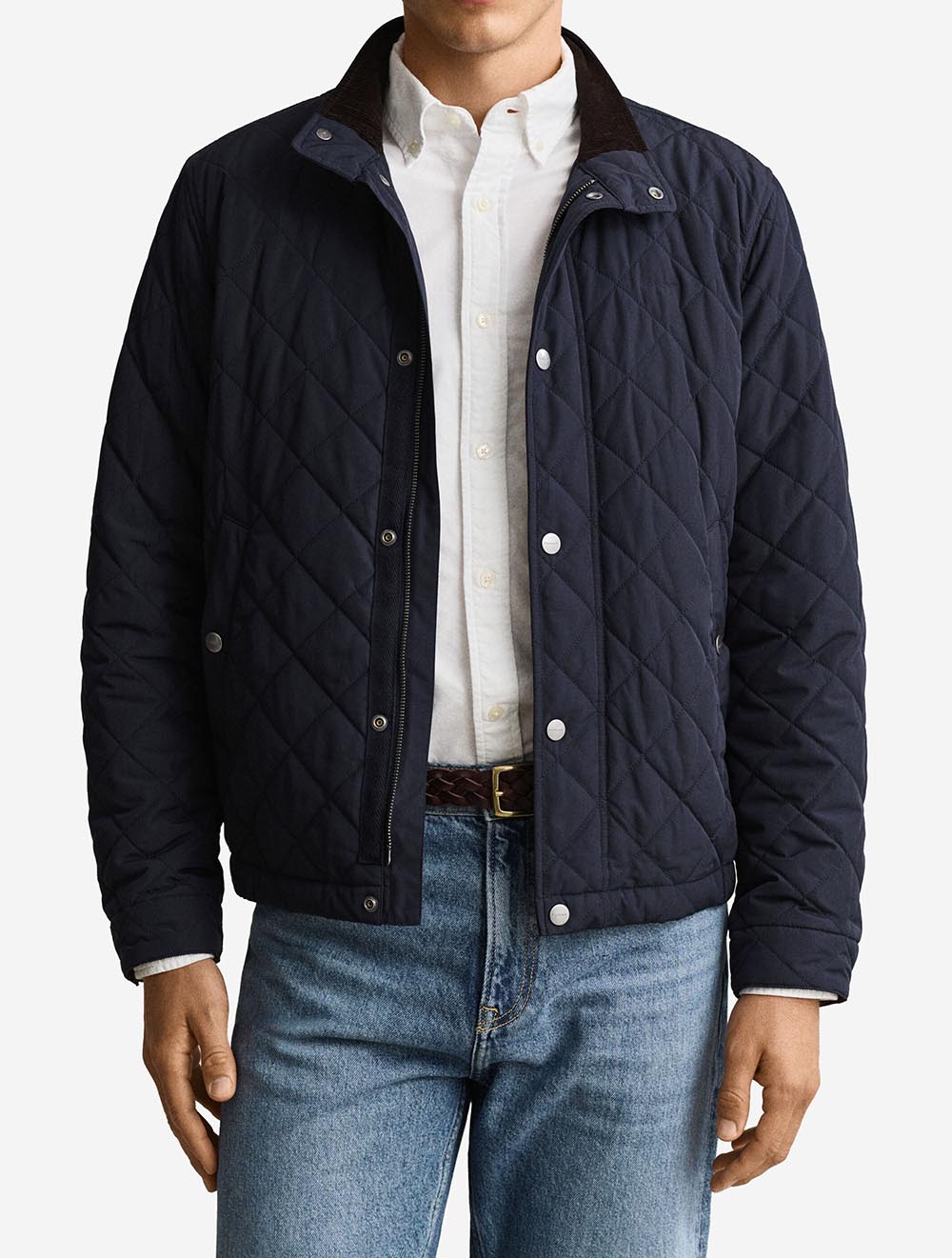 7006638A26 BLUE 433 E240 QUILTED JACKET — 2 7006638-433-model-fv-1.jpeg