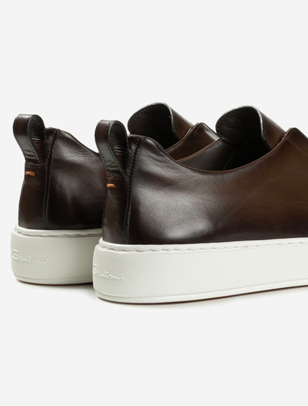 MBCD21995l BROWN S50 E650 Santoni Leather Slip On Sneaker — 7S8A1026.jpg