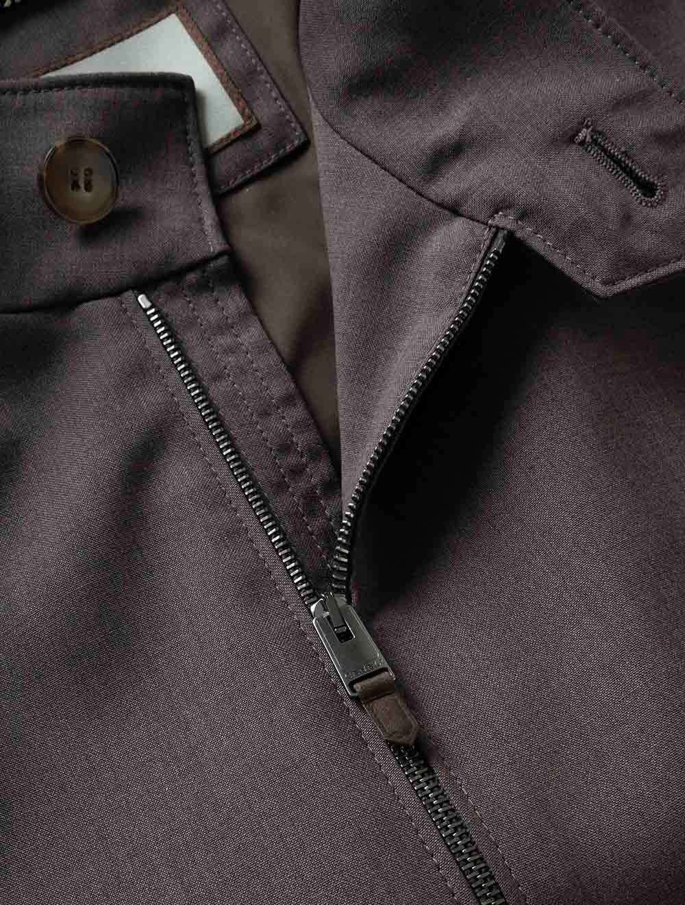 SR03429 BROWN 505 E1199 CANALI Full Zip Plain Blouson — 7S8A5121.jpg