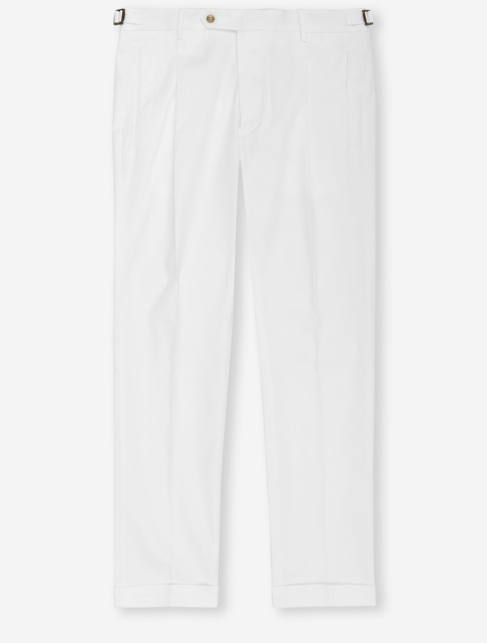 1730 white E299 berwhich pleated cotton trouser — 7S8A8317.jpg
