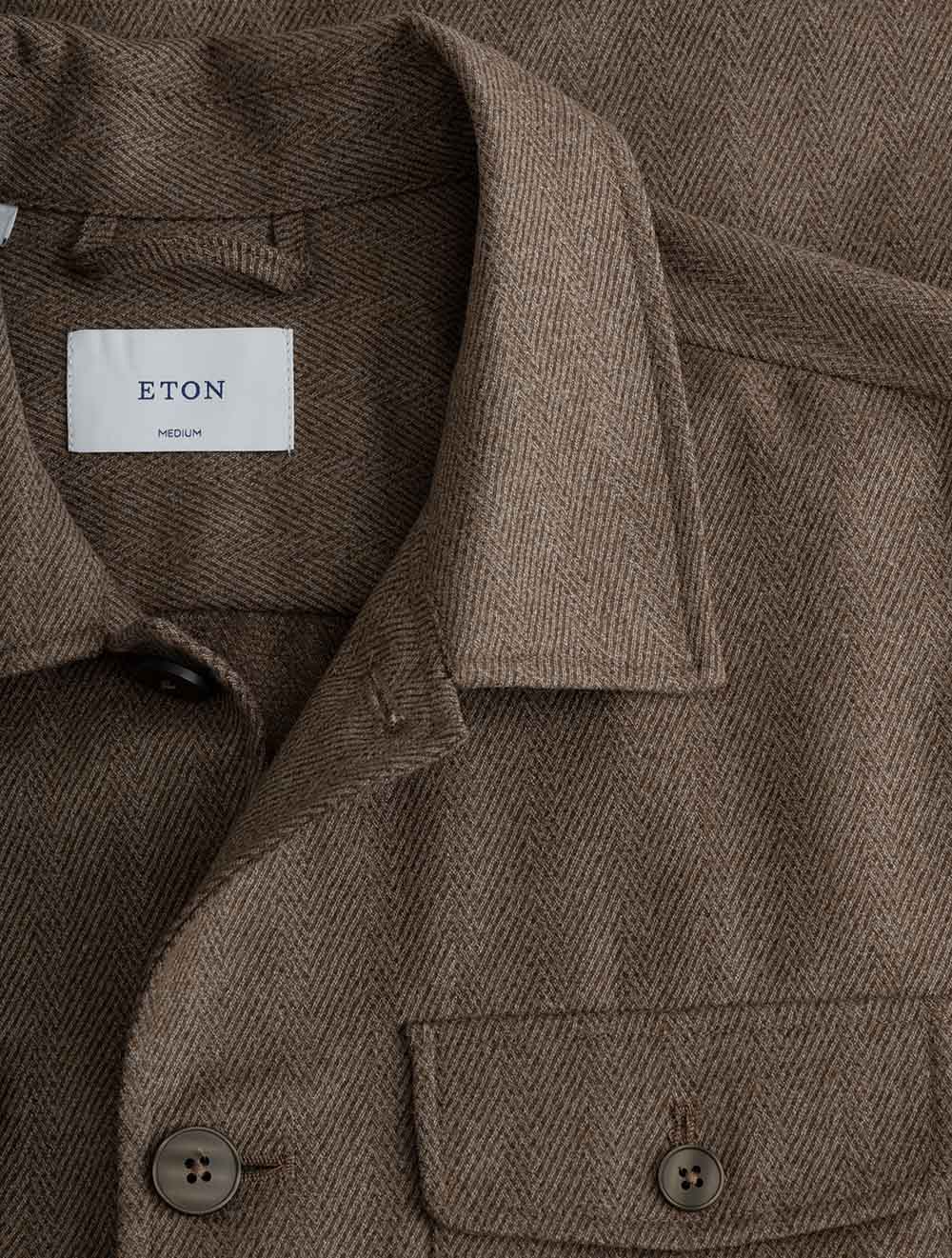 100015019 BEIGE 34 E495 ETON Button Up Wool Overshirt — 7S8A1714.jpg