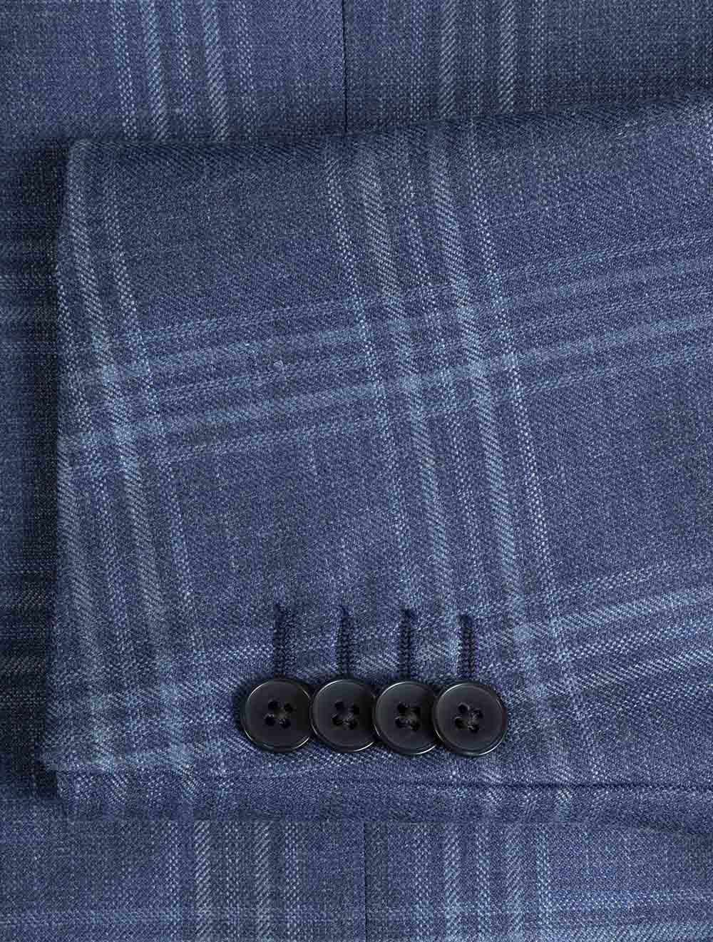 62276 BLUE 2 E1099 LUBIAM Half Lined Check Jacket — 7S8A5896.jpg