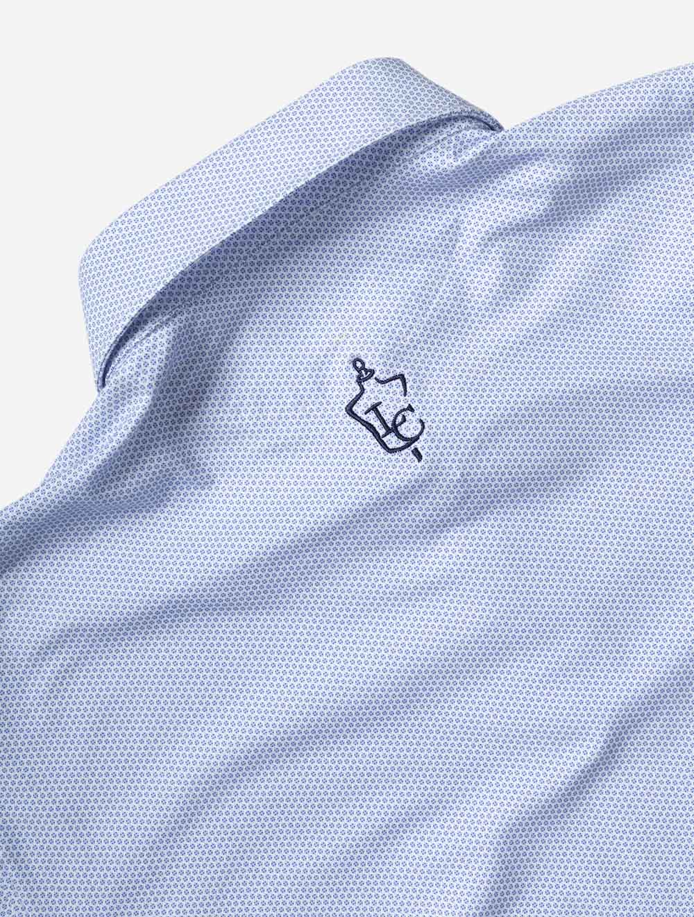 Louis Copeland Golf Polo Shirt Blue Pattern | Men's Performance Golf ...