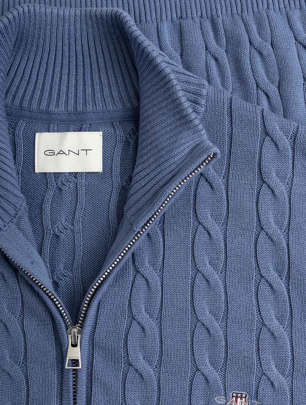 8050603A26 BLUE 476 E150 CABLE KNIT HALF ZIP SWEATER — 7S8A2715.jpg
