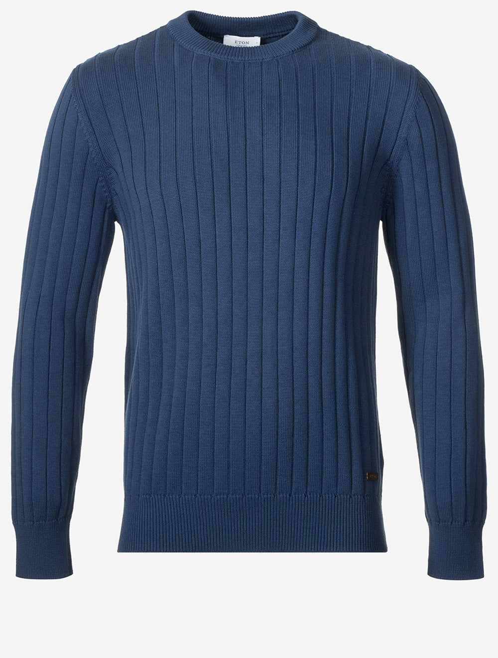100014390 NAVY 28 E299 ETON Structure Knit Crewneck — 7S8A2526.jpg