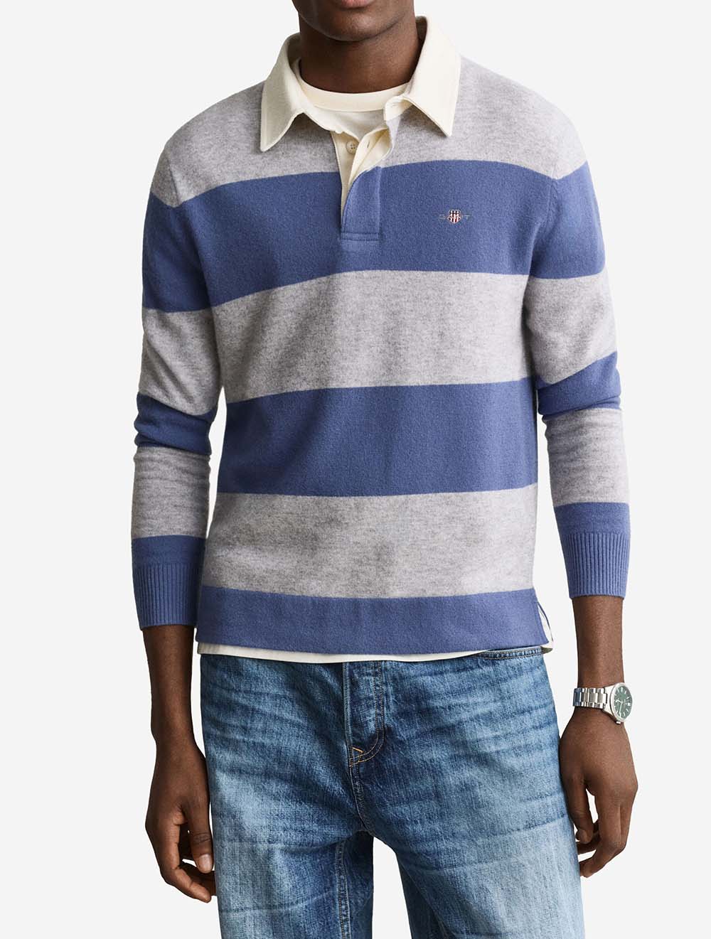 8050320A26 GREY 93 E170 BARSTRIPED LAMBSWOOL RUGGER — 2 8050320-093-model-fv-1.jpeg