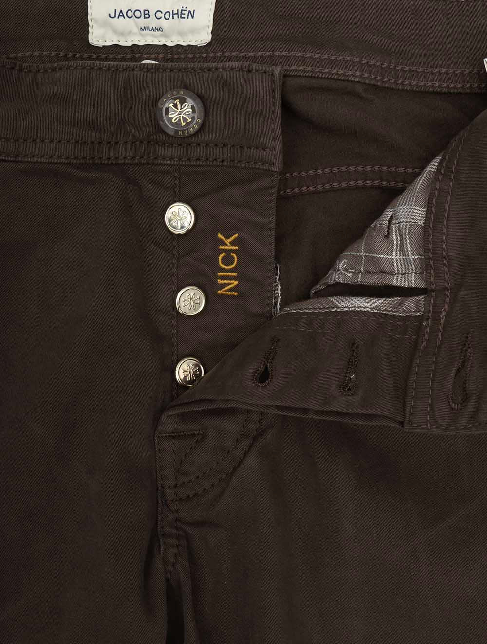 S3651B BROWN F44 E429 J Cohen Bobby Gabardine Trouser — 7S8A9299.jpg