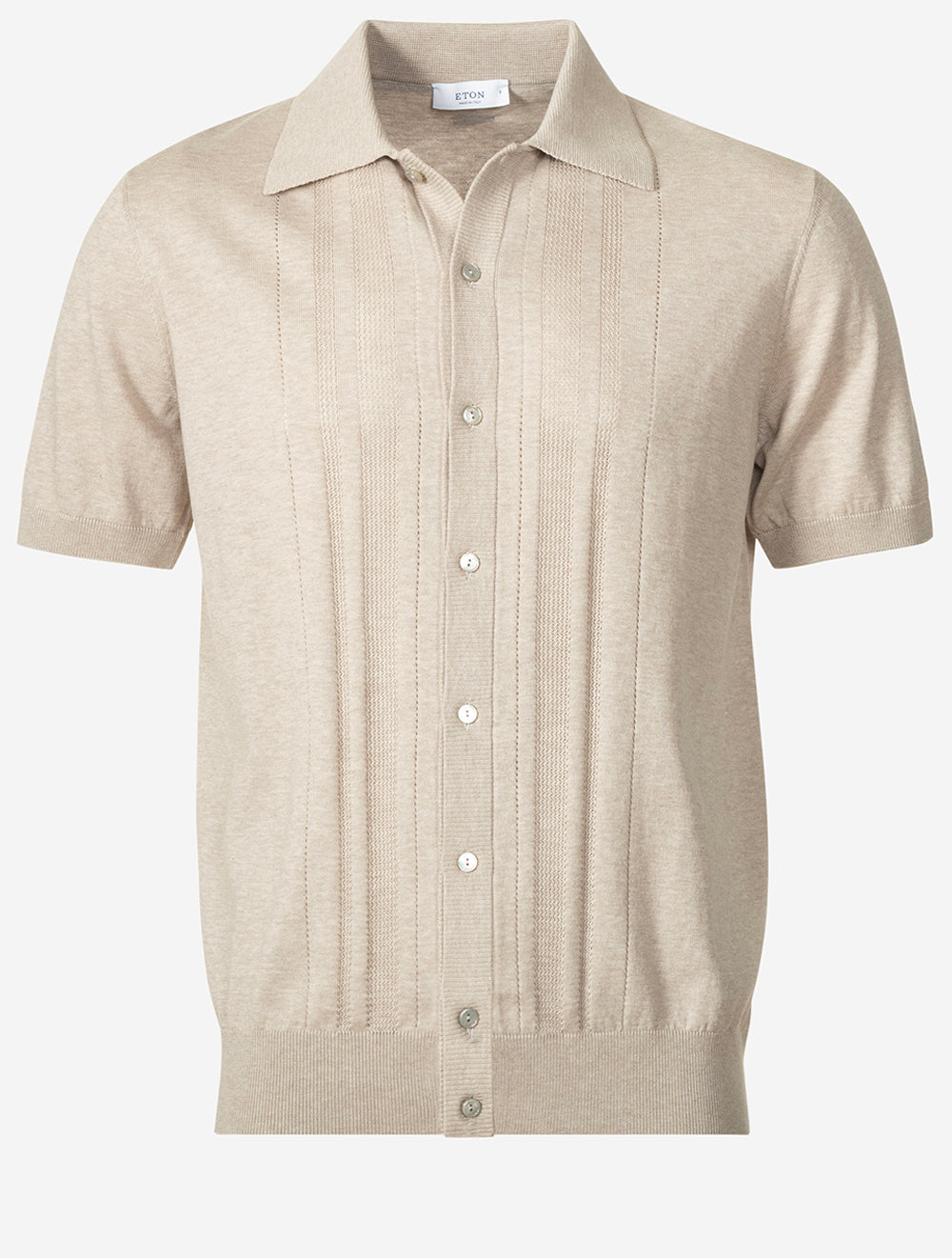 100014391 BROWN 33 E349 ETON SS Structured Knit Polo — 7S8A2515.jpg