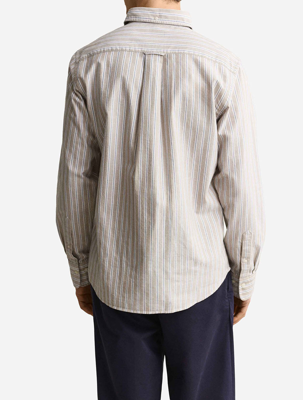 3262014A26 TAUPE 264 E120 REG CLASSIC OXFORD STRIPE SHIRT — 3 3262014A26 TAUPE 264 E120 REG CLASSIC OXFORD STRIPE SHIRT2.jpg