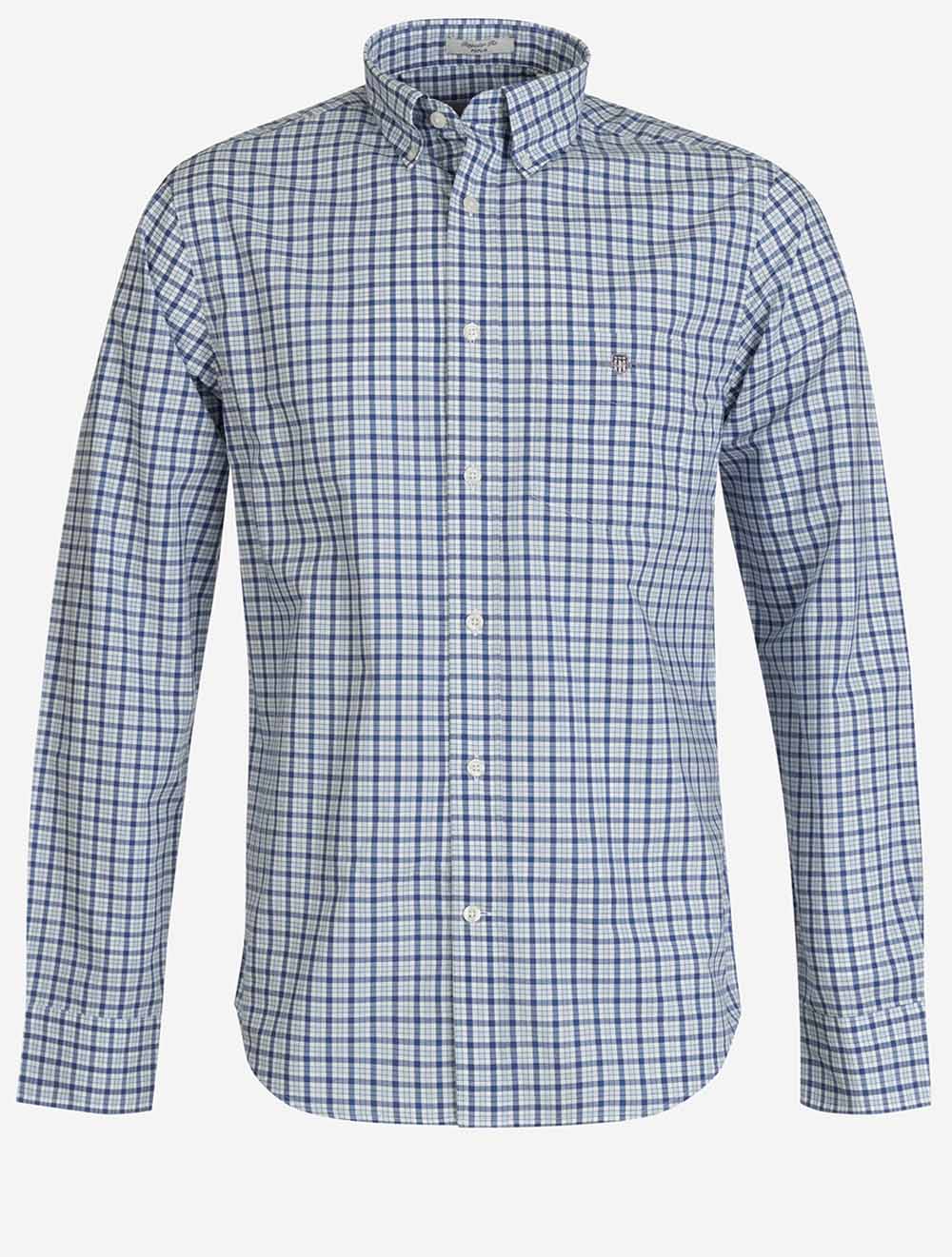 3262002A26 BLUE 457 E110 REG POPLIN CHECK SHIRT — 7S8A5419.jpg