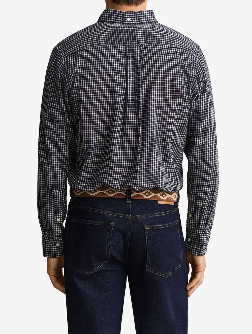 3263034A26 BLUE 433 E130 REG WINDBLOWN FLANNEL CHECK SHIRT — 3 3263034-433-model-bv-1.jpeg