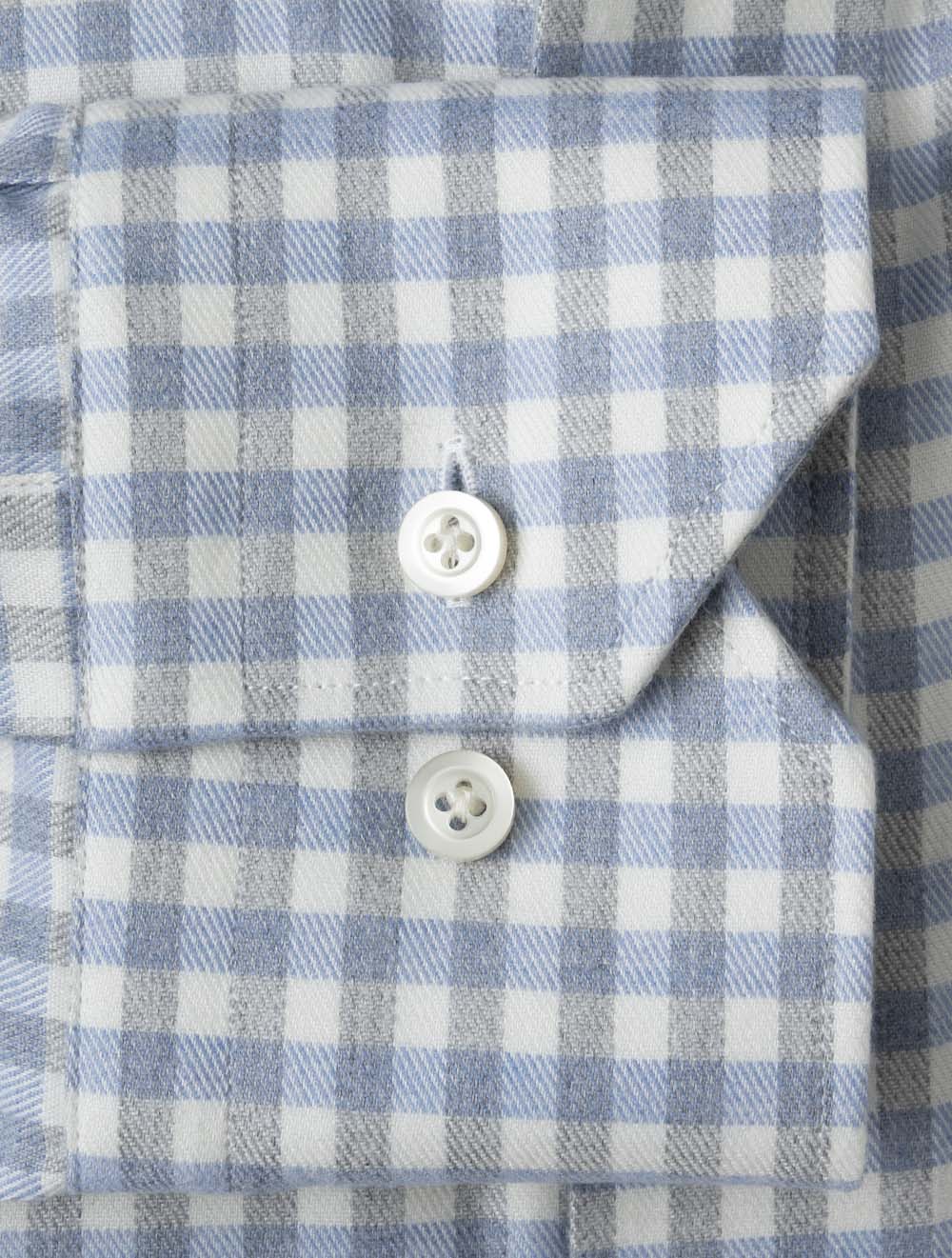 ISCHGL BLUE MIX E199 LC Gingham Check Flannel Shirt — 7S8A3855.jpg