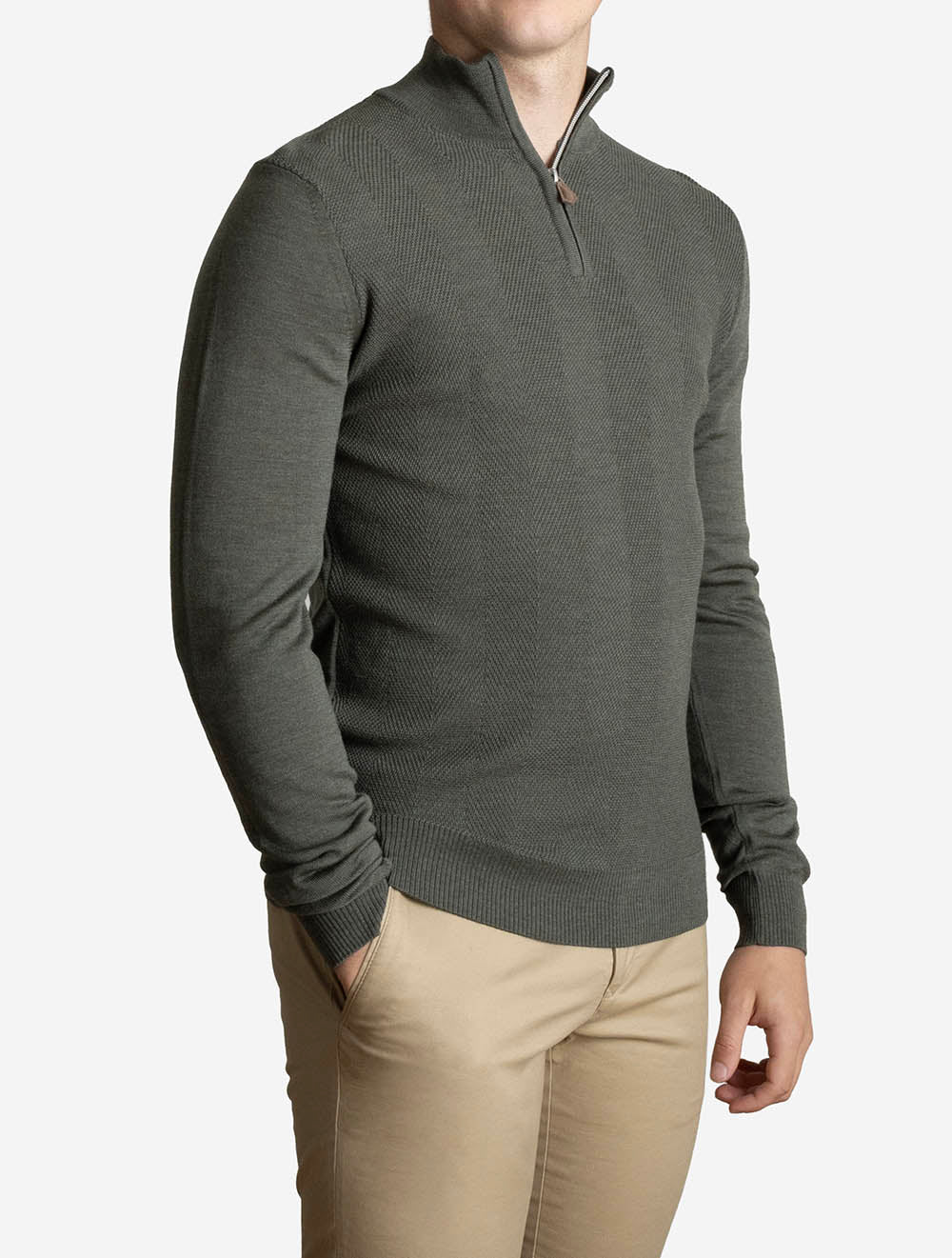 4204201355 GREEN 465 E249 Stenstroms Herringbone Half Zip — 7S8A9060.jpg