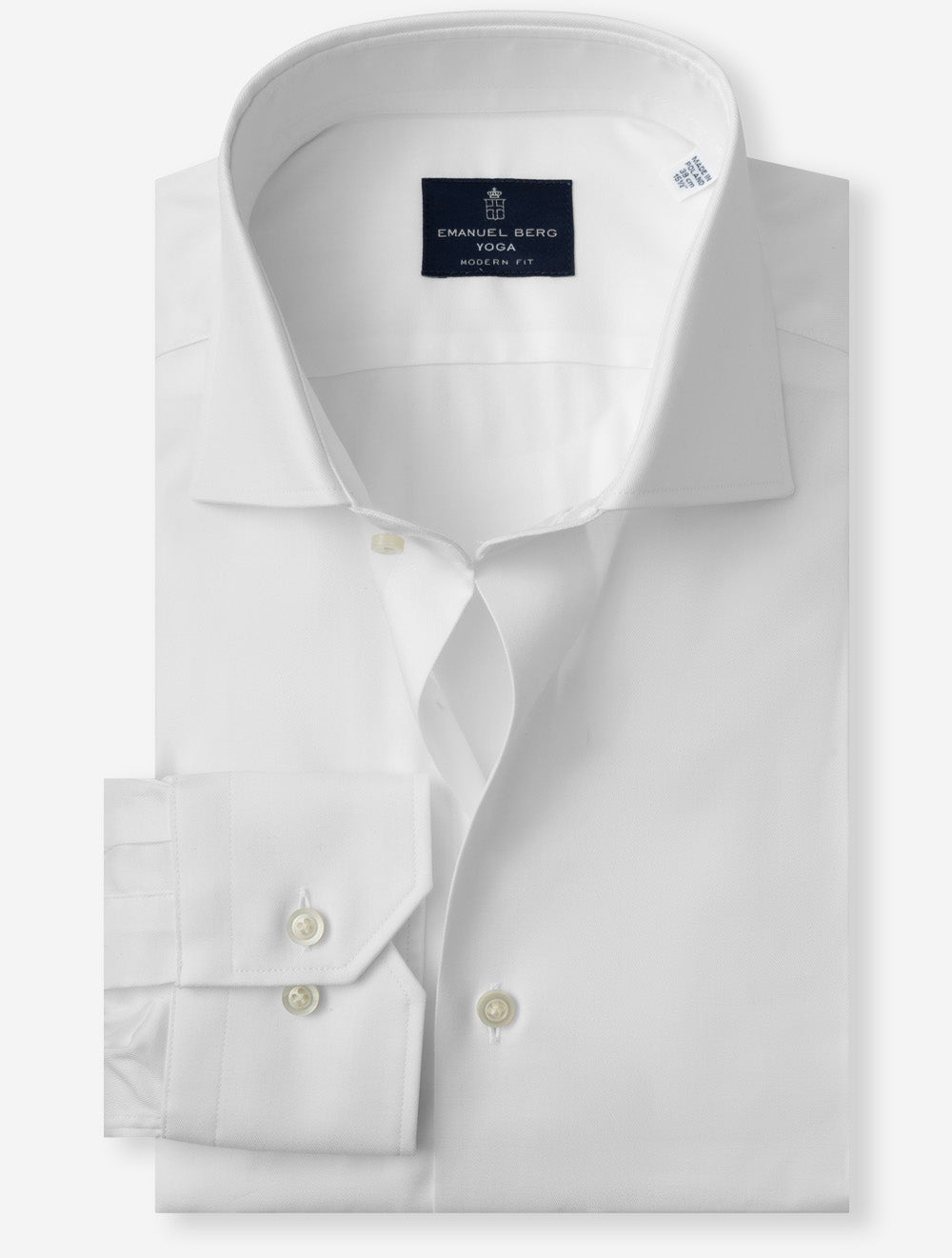 MTM3104 WHITE E199 E Berg Modern Fit Plain Shirt — 7S8A9405.jpg