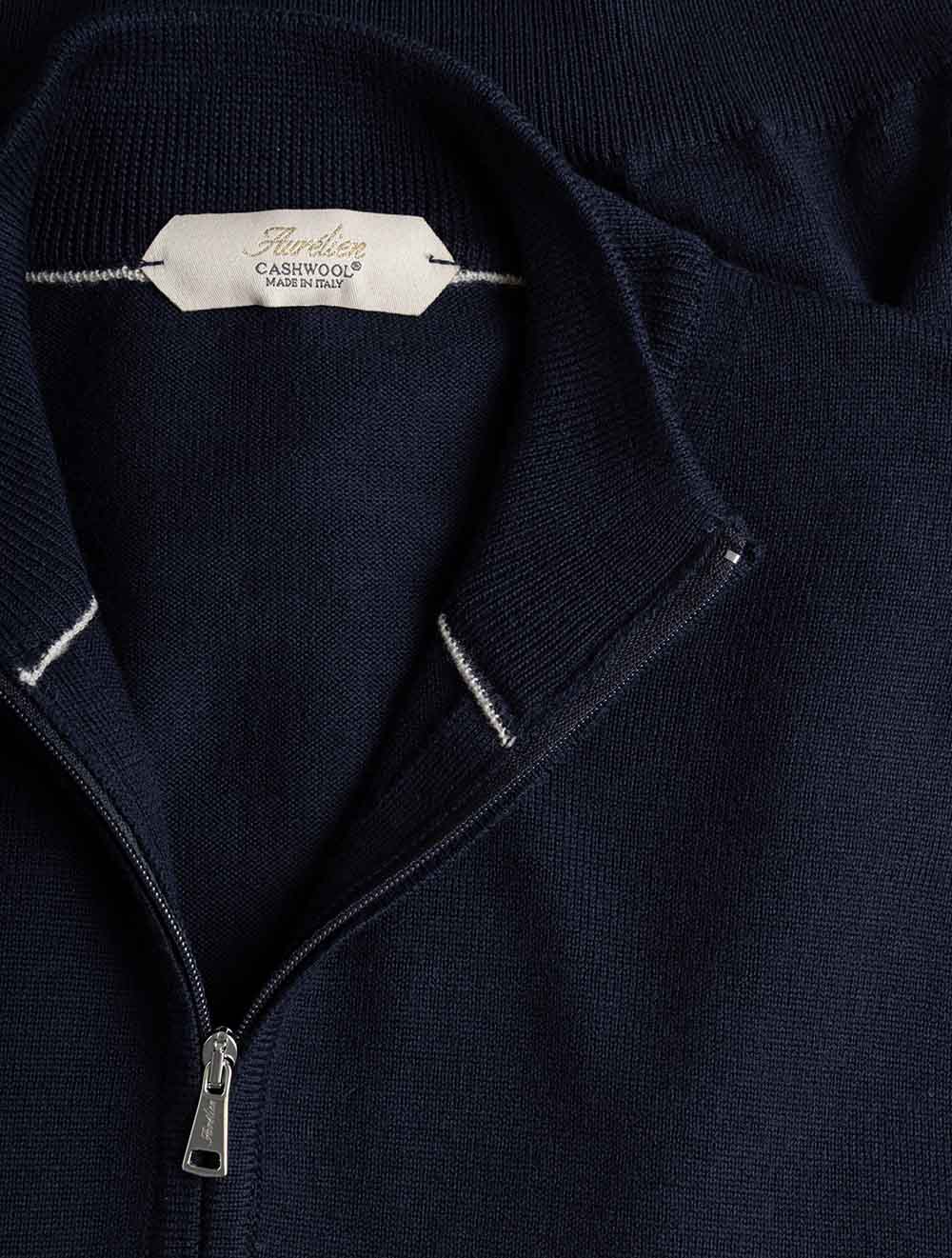 02140011 NAVY 410 E195 Aurelien Merino Wool Half Zip — 7S8A1279.jpg