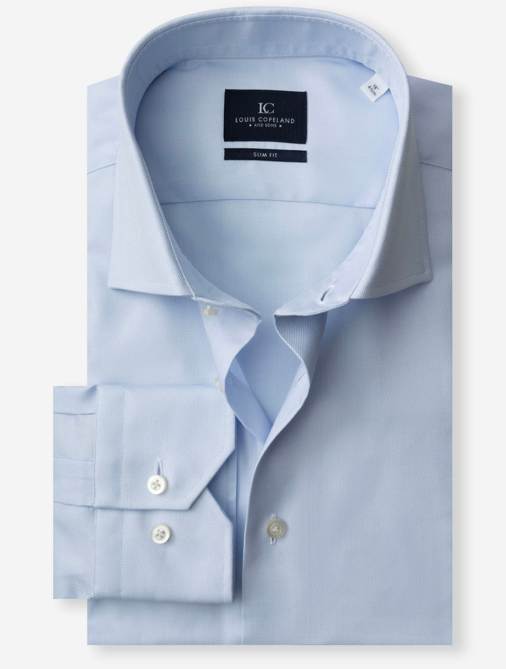 LECHSF BLUE E219 Louis Copeland Slim Pinhead Shirt — 7S8A0491.jpg