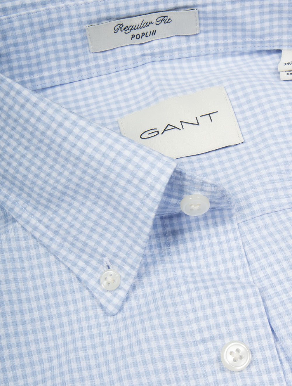 3000150A26 BLUE:455 E110 GANT REG CLASSIC POPLIN GINGHAM SHIRT — 7S8A5636.jpg