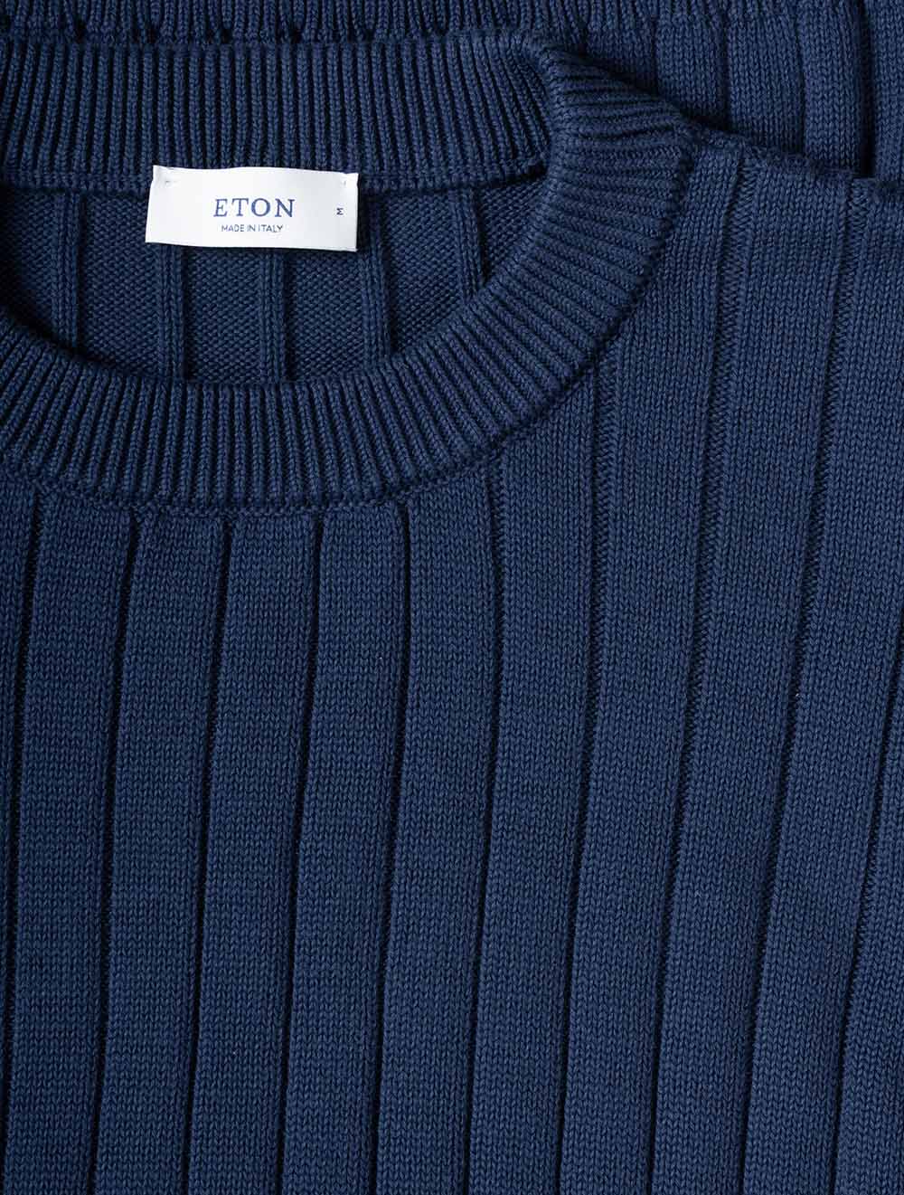 100014390 NAVY 28 E299 ETON Structure Knit Crewneck — 7S8A2730.jpg