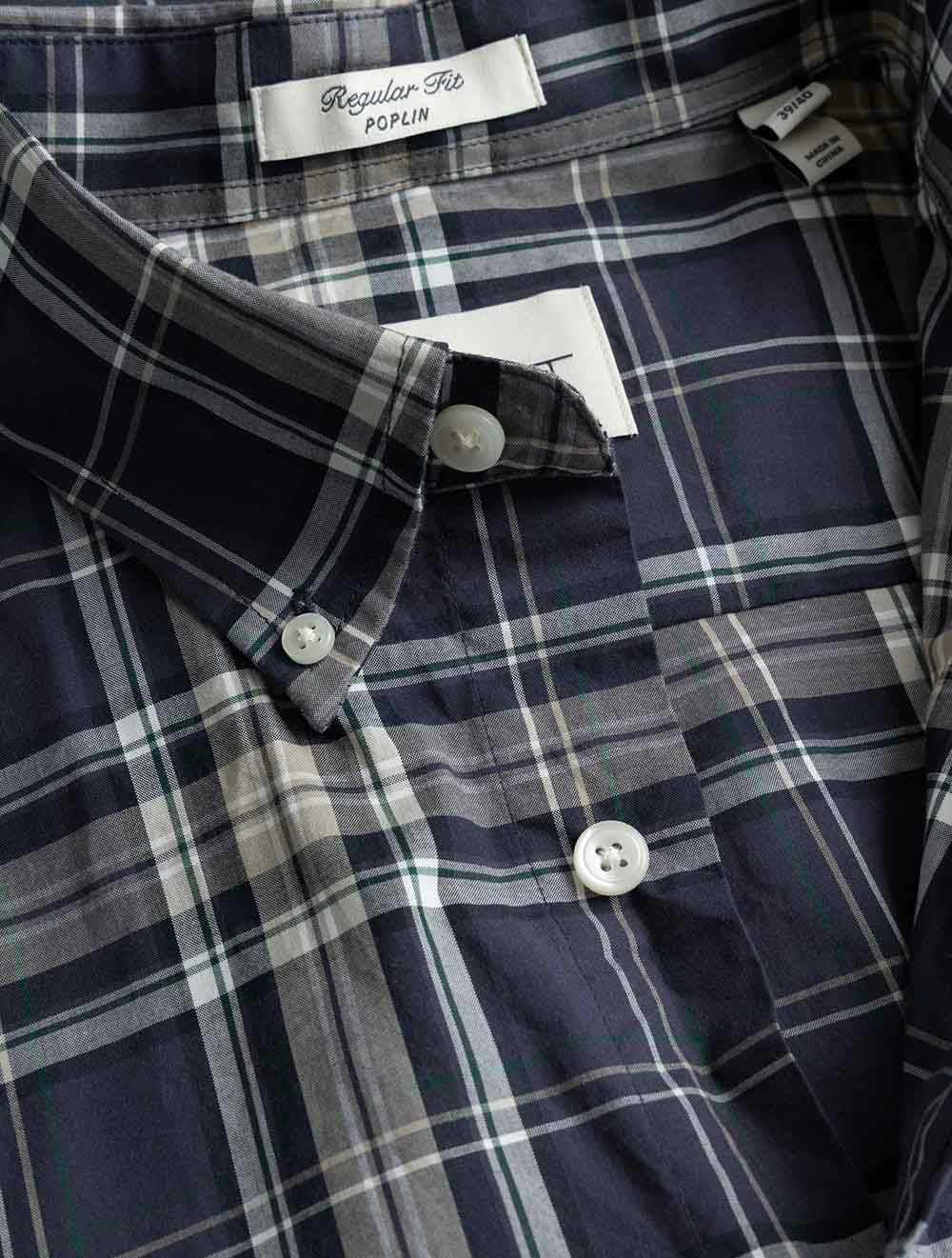 3263001A26 TAUPE 251 E100 REG POPLIN CHECK SHIRT — 7S8A1444.jpg