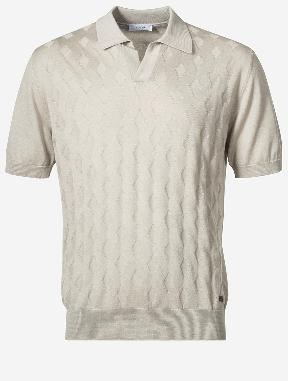 100014386 BEIGE 31 E349 ETON Diamond pattern ss Knit P — 7S8A3966.jpg