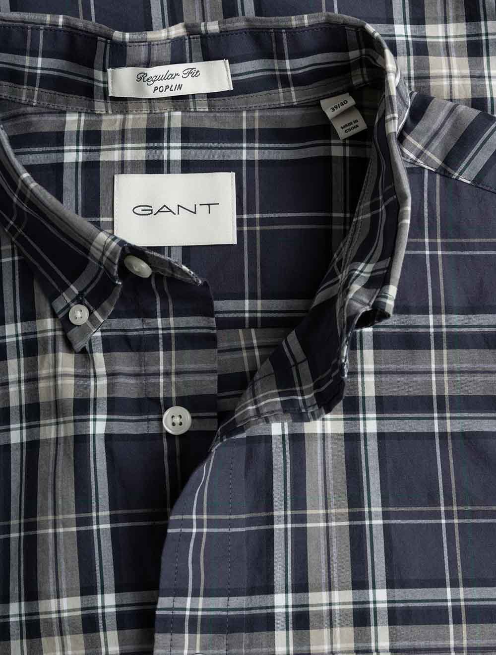3263001A26 TAUPE 251 E100 REG POPLIN CHECK SHIRT — 7S8A1443.jpg