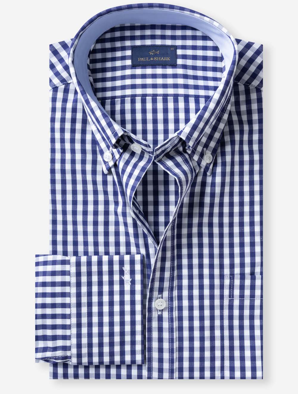 16313138 S51 NAVY E199 PAS Cotton Check Shirt — 7S8A7846.jpg