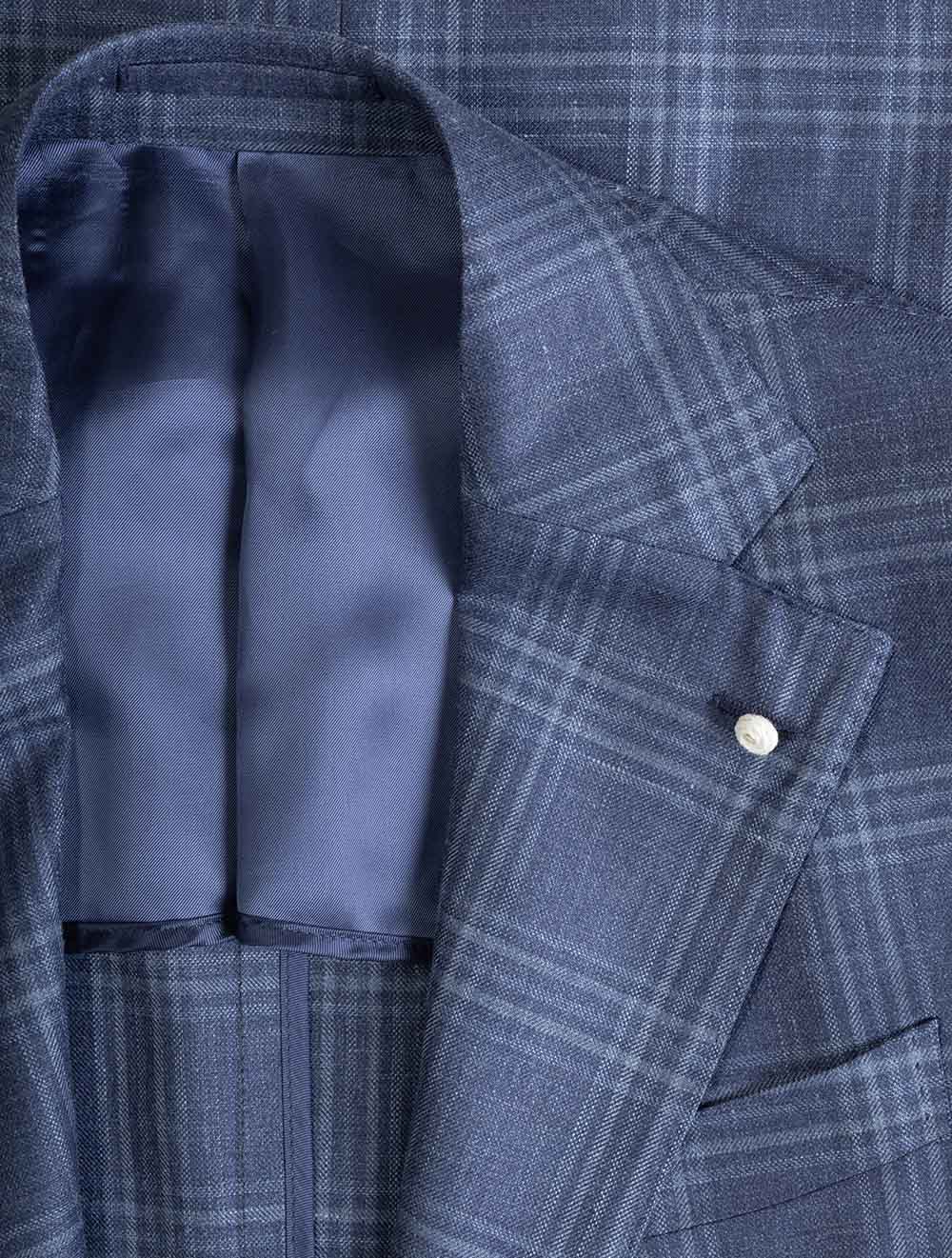 62276 BLUE 2 E1099 LUBIAM Half Lined Check Jacket — 7S8A5894.jpg