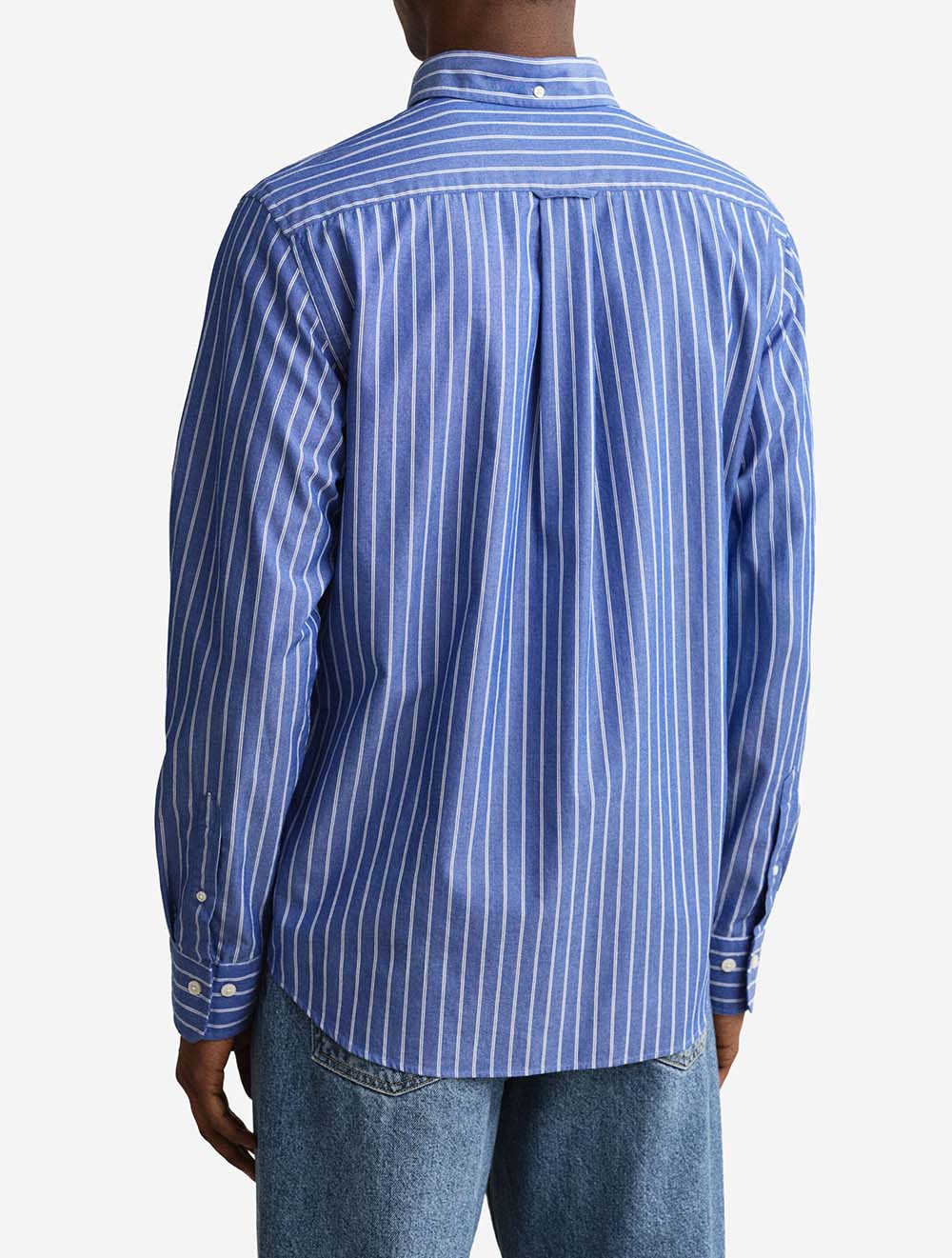 3262031A26 BLUE 436 E110 REG CLASSIC POPLIN STRIPE SHIRT — 3 3262031A26 BLUE 436.jpeg