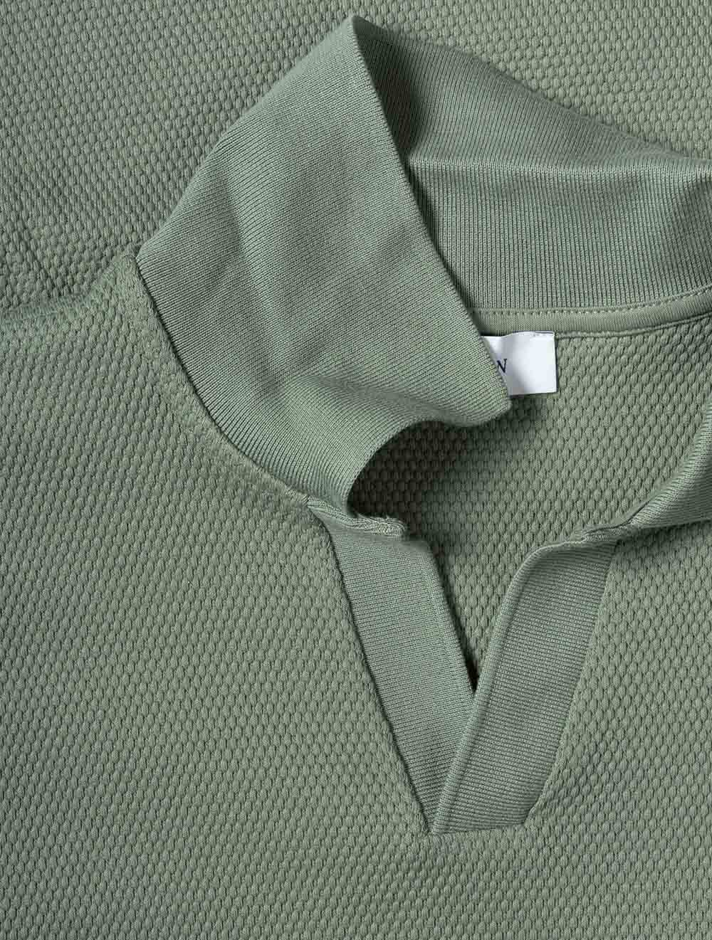 100014580 GREEN 65 E209 ETON Open Collar ss Knit Polo — 7S8A4044.jpg
