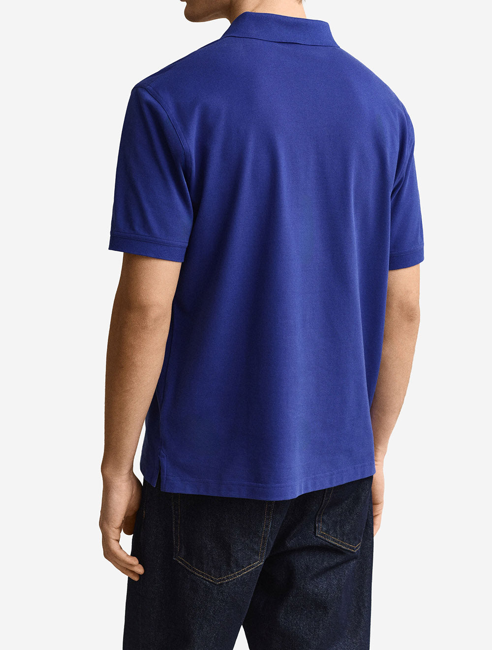 2062026A26 BLUE 435 E110 CONTRAST POLO SHIRT — 3 2062026-435-model-bv-1.jpeg