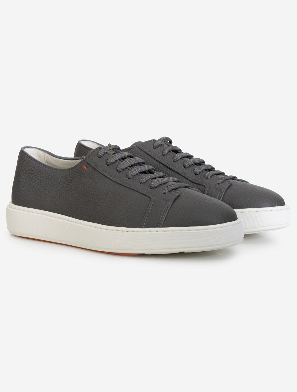 MBCD21571 GREY E450 SANTONI Tumbled Leather Sneaker — 7S8A6569.jpg