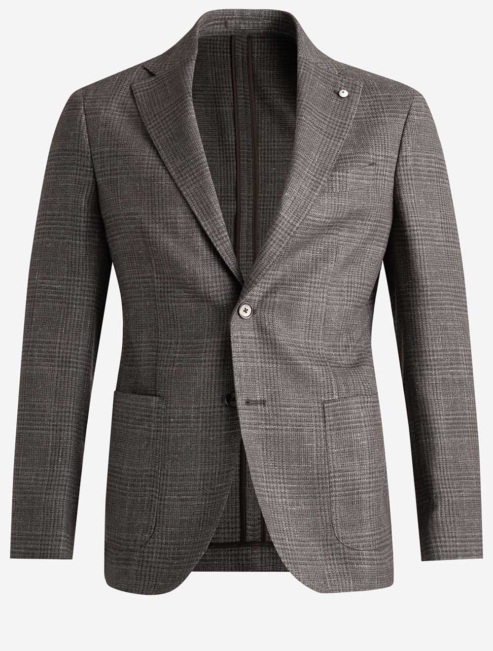 62513 BROWN 2 E739 Lubiam Check Unlined Jacket — 77S8A0004.jpg