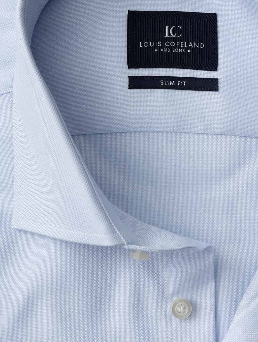 LECHSF BLUE E219 Louis Copeland Slim Pinhead Shirt — 7S8A0492.jpg