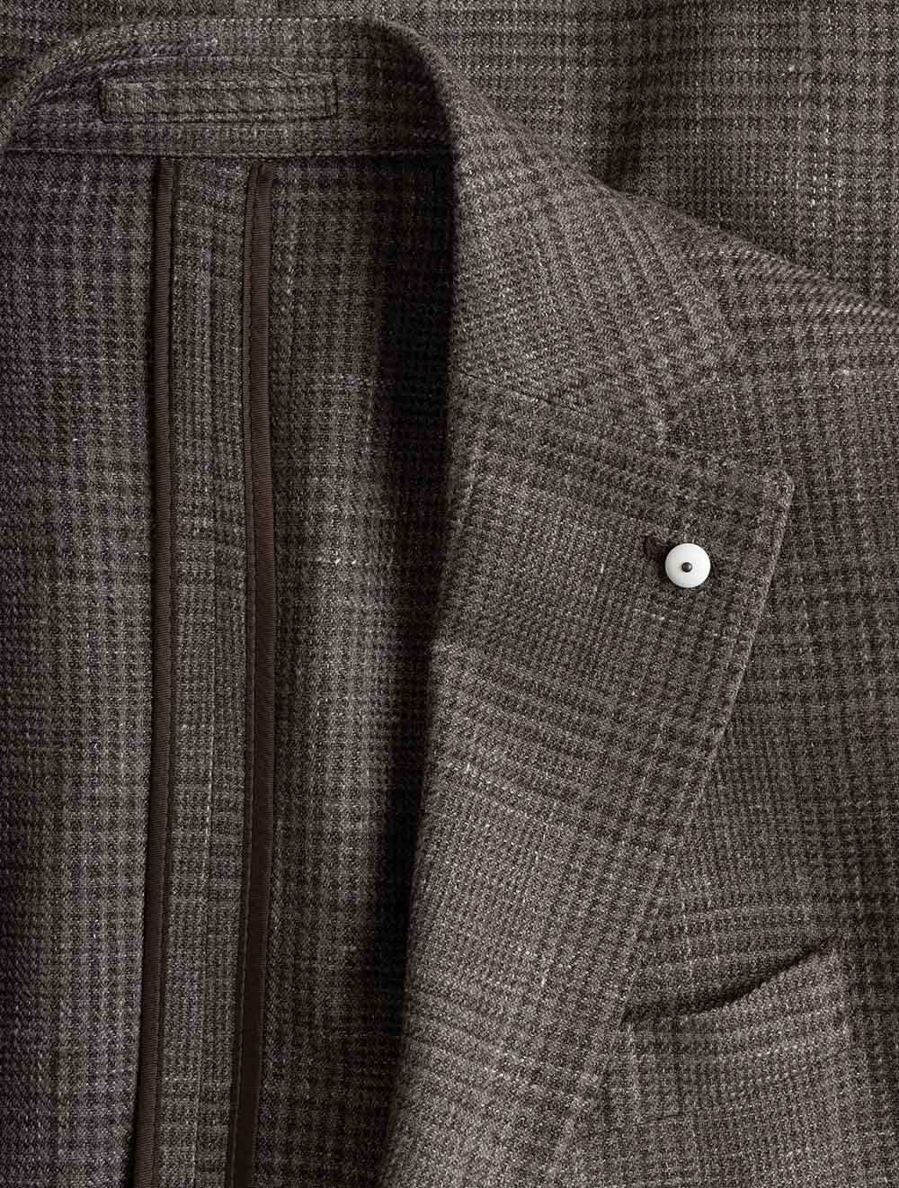 62513 BROWN 2 E739 Lubiam Check Unlined Jacket — 77S8A0177.jpg