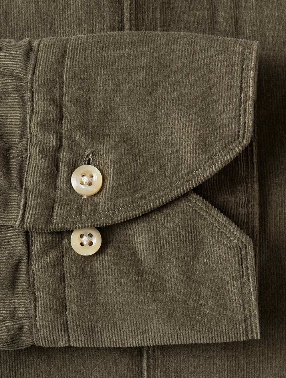 6747218885 GREEN:460 E169 Stenstroms Fine Cord Shirt — 7S8A9360.jpg