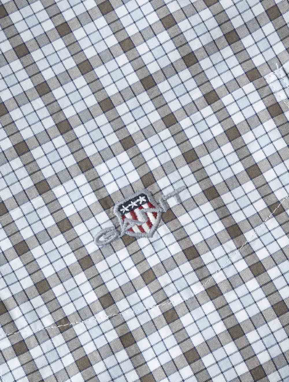 3262002A26 TAUPE 260 E110 REG POPLIN CHECK SHIRT — 7S8A5448.jpg