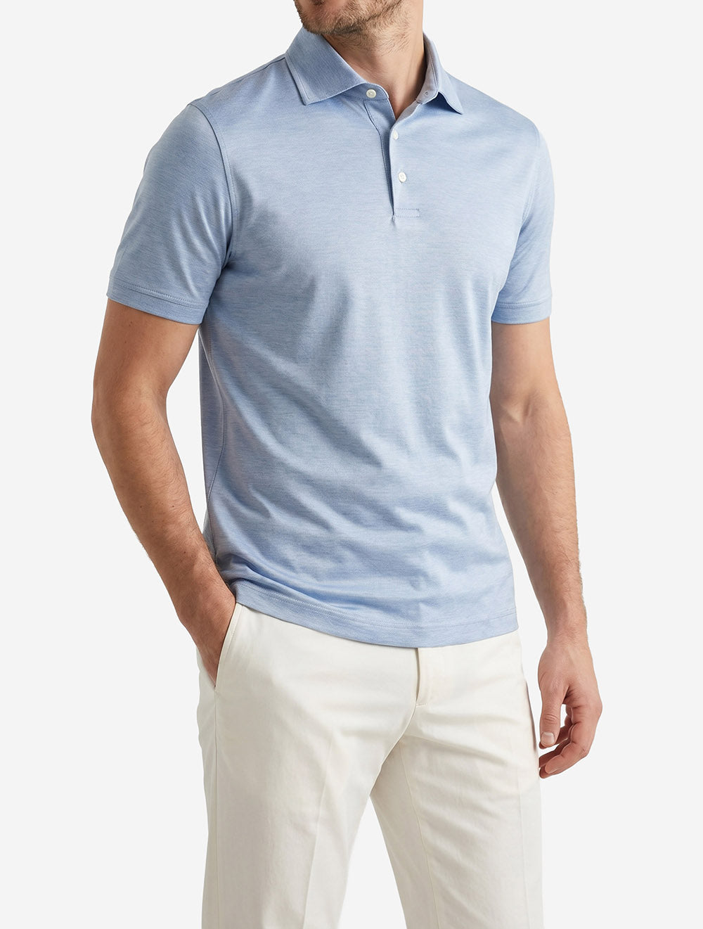100014988 BLUE 23 E199 ETON Short Sleeve Polo Shirt — 100014988 BLUE 23 E199 ETON Short Sleeve Polo Shirt model.jpg