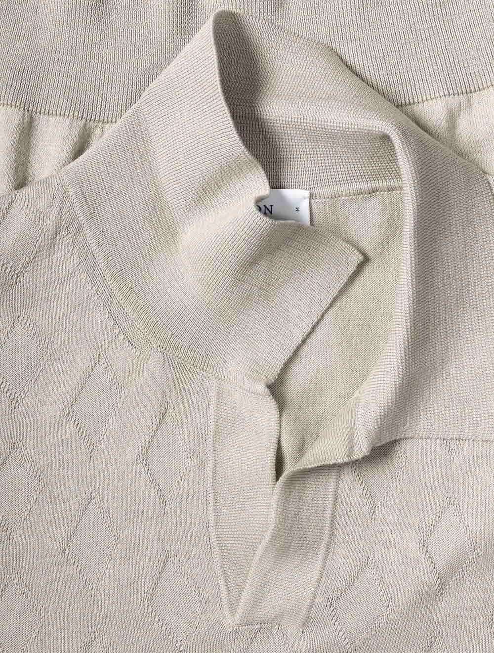 100014386 BEIGE 31 E349 ETON Diamond pattern ss Knit P — 7S8A4038.jpg
