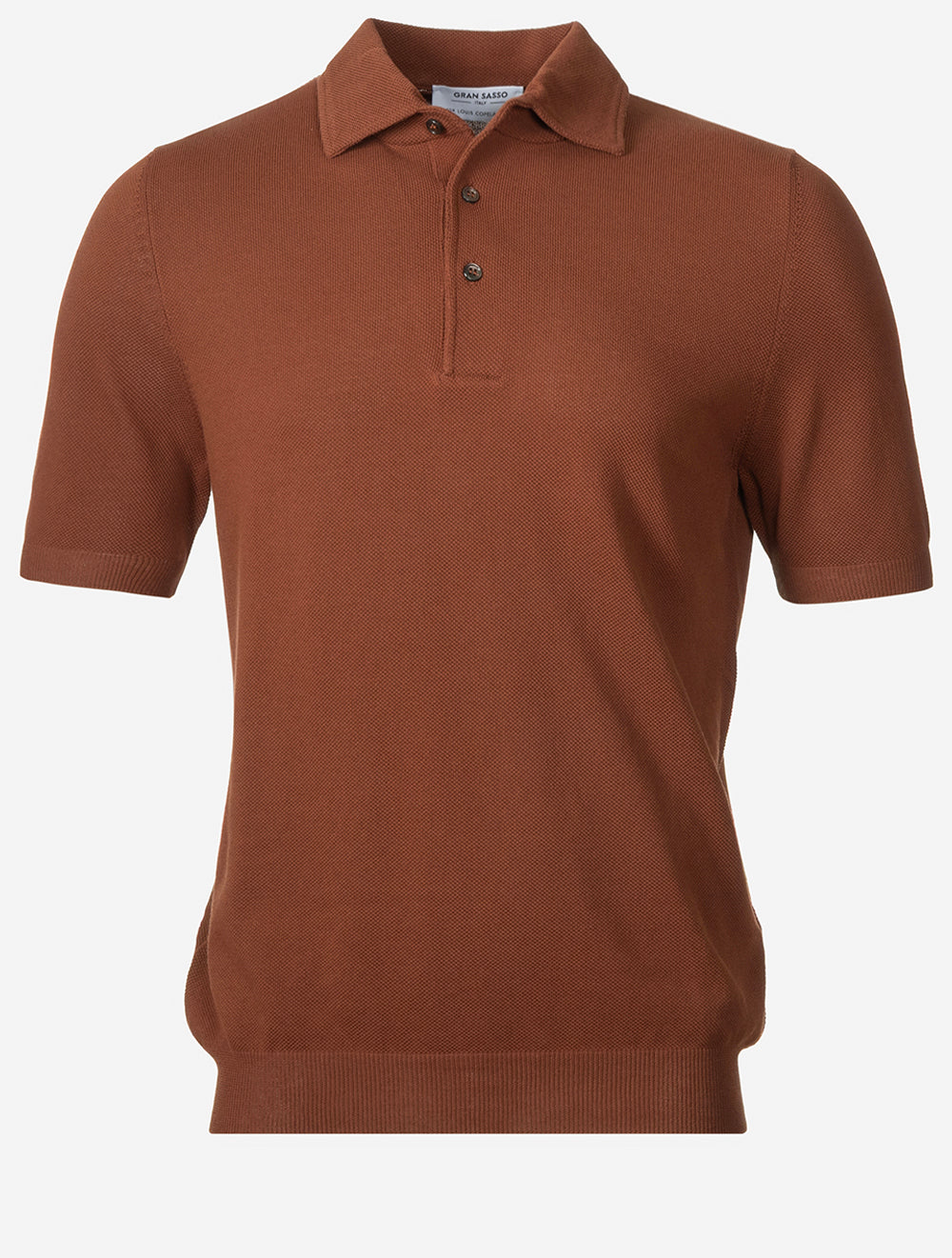 5711420678 R177 E249 Gran Sasso Weave SS 3bttn Polo — 7S8A2495.jpg