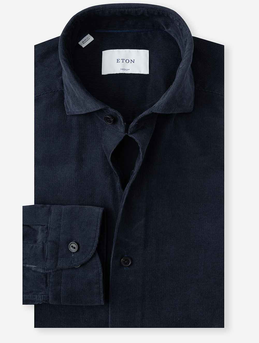 100015464 NAVY:28 E230 ETON Solid Corduroy Shirt — image-01.jpg