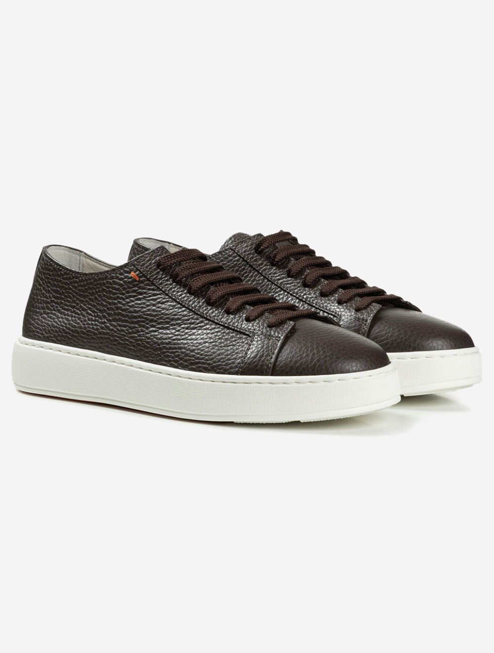 MBCD21571 DBROWN T51 E550 SANTONI Tumbled Leather Sneaker — 7S8A0997.jpg