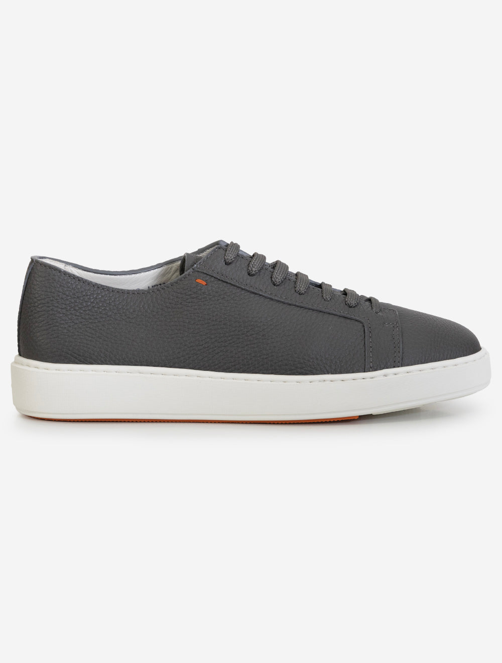 MBCD21571 GREY E450 SANTONI Tumbled Leather Sneaker — 7S8A6571.jpg