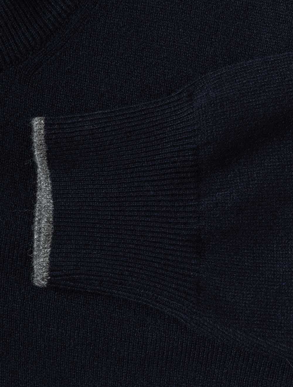 5510719675N NAVY 598 E259 Gran Sasso Mock Zip Knit — 7S8A8061.jpg